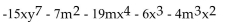 Arrange in descending powers of x. -  A)    B)    C)    D)   