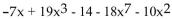 Arrange in ascending powers of x. -  A)    B)    C)    D)   