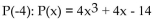Evaluate the polynomial function for the given value of the variable. -Find   A) -226 B) -206 C) -184 D) -286