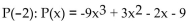 Evaluate the polynomial function for the given value of the variable. -Find   A) 47 B) 68 C) 79 D) -73