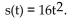 <strong>Solve the problem. The distance, s, in feet, traveled by a body falling freely from rest in t seconds is approximated by the function An experimenter on a ladder releases a marble from rest. The marble takes 2 seconds to fall to the ground. How high was the marble when it was released?</strong> A)1024 feet B)64 feet C)32 feet D)4 feet