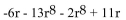 Collect like terms. -  A)    B) Cannot be simplified C) -10r D)   