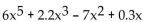 Write two equivalent expressions for the opposite of the polynomial. -  A)    B)    C)    D)   
