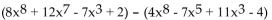 Subtract. -  A) -   B)    C)    D)   