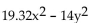 Multiply. -(4.2x - 7y) (4.6x + 2y)  A) 19.32x - 23.8xy - 14y B)    C)    D)   