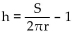 <strong>Solve for the given letter. </strong> A) B)h = S - r C) D)
