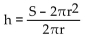 <strong>Solve for the given letter. </strong> A) B)h = S - r C) D)