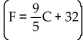 Solve. -In order for a chemical reaction to remain stable, its Celsius temperature C must be no more than 147.02° C. At what Fahrenheit temperatures F will the reaction remain stable.   A)    B)    C)    D)   