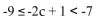 Solve. -  A) (4, 5] B) (-5, -4] C) [-5, -4)  D) [4, 5) 