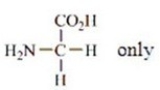 Which amino acids are obtained by hydrolyzing all the peptide bonds in the following polypeptide?   A)    B)    C)    D)    E)   