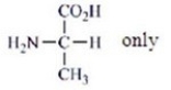 Which amino acids are obtained by hydrolyzing all the peptide bonds in the following polypeptide?   A)    B)    C)    D)    E)   