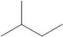 What is the IUPAC name of the compound shown in the figure?   A) pentane B) butane C) methylbutane D) 3-methylbutane E) methylpentane
