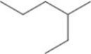 What is the IUPAC name of the compound shown in the figure?   A) 2-ethylpentane B) ethylpentane C) heptane D) 3-methylhexane E) 4-methylhexane