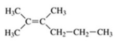 What is the name of the compound shown in the figure?   A) trans-2,3-diethyl-2-butene B) 2,3-dimethyl-2-hexene C) cis-2,3-diethyl-2-butene D) trans-2,3-dimethyl-2-hexene E) trans-4,5-dimethyl-4-hexene