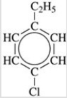 Give the IUPAC name for the compound shown in the figure.   A) 1-chloro-3-ethylbenzene B) 1-chloro-4-ethylbenzene C) 1-ethyl-2-chlorobenzene D) 1-ethyl-4-chlorobenzene E) chloroethylcyclohexane