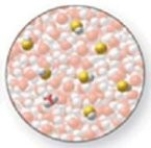 The image shows a molecular-level representation of part of a solution after HF is dissolved in water. (Besides water, there are 6 HF molecules, 1 H<sub>3</sub>O<sup>+</sup> ion, and 1 F<sup>−</sup> ion present in the solution.) Which of the following best describes HF?   A) strong acid B) strong base C) weak acid D) weak base E) amphoteric