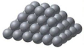 Identify the type of solid shown in the image.   A) metallic B) ionic C) network D) nonpolar molecular E) polar molecular