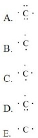 The Lewis symbol for C is:   A) A B) B C) C D) D E) E