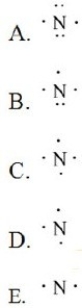 The Lewis symbol for N is:   A) A B) B C) C D) D E) E