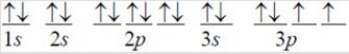 The following orbital diagram corresponds to the element ________.   A) P B) Si C) S D) Se E) Cl