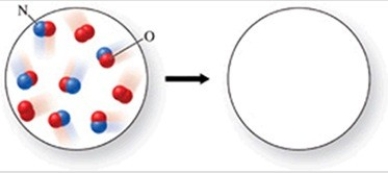 Gaseous nitrogen monoxide reacts with oxygen gas to form brown nitrogen dioxide gas. Based on the initial reaction mixture, what should be present after the reaction occurs?   A) 6 molecules of nitrogen dioxide B) 5 molecules of nitrogen dioxide, and 1 molecule of oxygen C) 6 molecules of nitrogen dioxide, and 1 molecule of oxygen D) 4 molecules of nitrogen dioxide, and 2 molecules of nitrogen monoxide E) 3 molecules of nitrogen dioxide, and 3 molecules of nitrogen monoxide