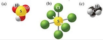 What is the formula of the molecule in the figure (c)below? Indicate the values of the subscripts in the generic formula CxHy.  
