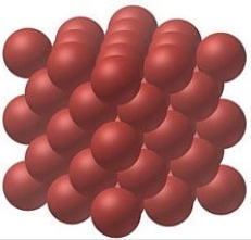 Which physical state is represented in this image?   A) gas B) liquid C) solid D) mixture
