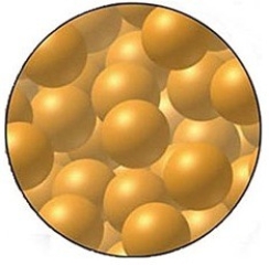 Which physical state is represented in this image?   A) mixture B) gas C) liquid D) solid