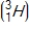 Tritium   is a β emitter. Identify the product formed when   emits a β particle. A)    B)    C)    D)   