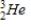 Tritium   is a β emitter. Identify the product formed when   emits a β particle. A)    B)    C)    D)   