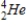 Tritium   is a β emitter. Identify the product formed when   emits a β particle. A)    B)    C)    D)   