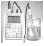 Examine the following image. Assume the solution in the beaker is a buffer solution.   What will be the pH of the resulting solution when 0.01 mol of HCl is added to this solution? A)  2.13 B)  6.14 C)  4.23 D)  4.43