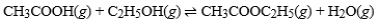 What is the effect of adding CH<sub>3</sub>COOH(g)  to a container in which the reaction has reached equilibrium?   A)  The reaction will shift in the forward direction. B)  The reaction will shift in the reverse direction. C)  There will be no effect. D)  The reaction will reach quasi-equilibrium.