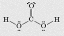 The following represents carbonic acid, an important part of the buffer system in blood.   How many single covalent bonds are represented in this structure? A)  6 B)  5 C)  4 D)  3