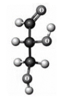 Examine the given ball-and-stick model. Elements other than hydrogen and carbon are labeled.   Which of the following structures is also a representation of the given model? A)    B)    C)    D)  All of these are correct representations of the given model.