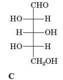 Examine the following structures.         Which of the following structures is an aldopentose? A)  A B)  B C)  C D)  D E)  None of these is an aldopentose.