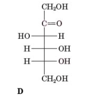 Examine the following structures.         Which of the following structures is an aldopentose? A)  A B)  B C)  C D)  D E)  None of these is an aldopentose.