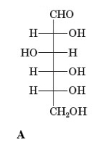 Examine the given chemical structures.         Which of the following chemical structures is a ketohexose? A)  A B)  B C)  C D)  D E)  None of these is a ketohexose.