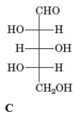 Examine the given chemical structures.         Which of the following chemical structures is a ketohexose? A)  A B)  B C)  C D)  D E)  None of these is a ketohexose.
