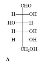 Examine the given chemical structures.         Which of the following chemical structures has a D-configuration? A)  A and C B)  B and D C)  B and C D)  A and D E)  A, B, and D