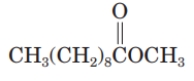 Identify the product formed by the transesterification of the given ester with ethanol.   A)  butanoic acid and 1-butanol B)  decanoic acid and ethanol C)  methyl butanoate and 1-butanol D)  ethyl decanoate and methanol