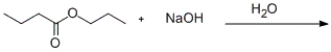 Predict the products formed in the given reaction.   A)  1-propanol and butanoic acid B)  1-propanol and sodium butanoate C)  1-butanol and propanoic acid D)  1-butanol and sodium propanoate