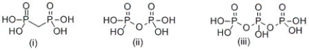 Which of the following compounds are phosphoric anhydrides?   A)  only (i)  and (ii)  B)  only (ii)  and (iii)  C)  only (i)  and (iii)  D)  (i) , (ii) , and (iii) 