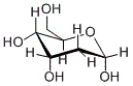 Of the various -OH groups in the following carbohydrate, how many are part of the hemiacetal functional group?   A)  4 B)  1 C)  2 D)  3