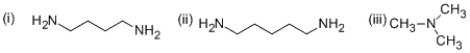 Which of the following amines does not have a pungent odor?   A)  (i)  only B)  (ii)  only C)  (iii)  only D)  all of these