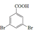 What is the IUPAC name of the following compound?   A)  5-carboxy-1,3-dibromobenzene B)  3,5-dibromobenzoic acid C)  1,3-dibromobenzoic acid D)  1-carboxy-3,5-dibromobenzene