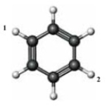 Consider the following structure.   If a chlorine atom is substituted for each of the labeled hydrogen atoms, which of the following is true of the resulting compound? A)  The compound can have cis-trans isomers. B)  The compound will have substituents in its meta positions. C)  The compound will have substituents bonded to its 1,4 positions. D)  The compounds will have substituents in its meta positions and bonded to its 1,4 positions.