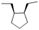 What is the IUPAC name of the following compound?   A)  cis-1,5-diethylcyclopentane B)  trans-1,2-diethylcyclpentane C)  cis-1,2-diethylcyclopentane D)  trans-1,5-diethylcyclopentane