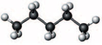 Consider the following ball-and-stick model.   Which of the following is another way of representing the given structure? A)  C<sub>5</sub>H<sub>10</sub> B)  CH<sub>3</sub>CH<sub>2</sub>CH<sub>2</sub>CH<sub>2</sub>CH<sub>3</sub> C)    D)  All the structures are accurate representations.