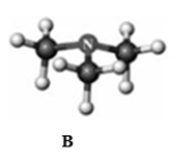 Answer the following questions based on the ball-and-stick models given below. Atoms other than carbon and hydrogen are labeled with the symbol of the element.         Which of the following ball-and-stick models represents a secondary alcohol? A)  A B)  B C)  C D)  D E)  none of these